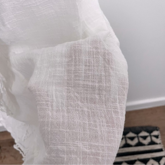 Aerie Swim White Cover Up Halter Neck Boho Fringe Lightweight Size XS / S - Picture 9 of 11